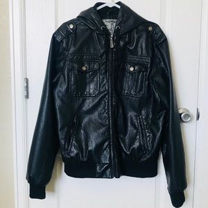 Vegan Leather Jacket Large SOLD ON MECARI